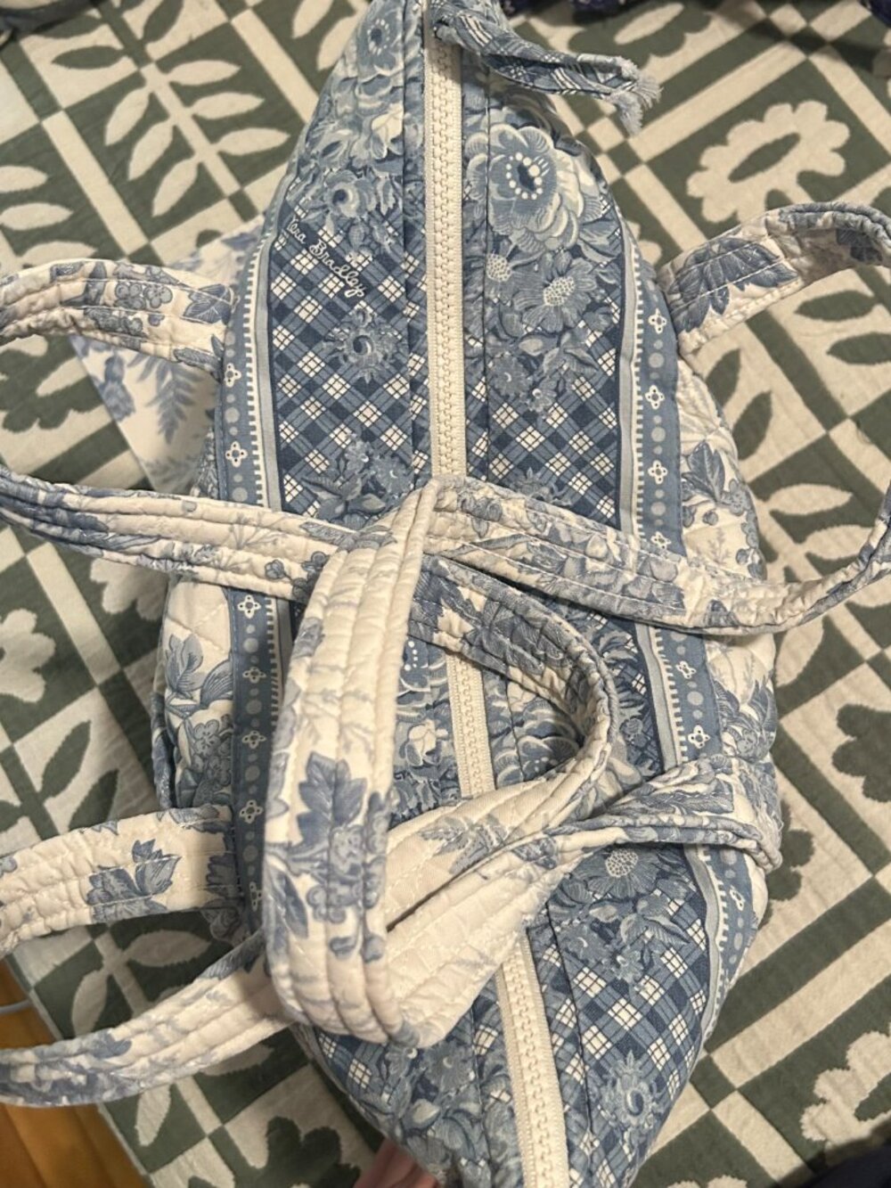 Vintage Vera Bradley Blue Toile Paddy Bag - Picture 3 of 6